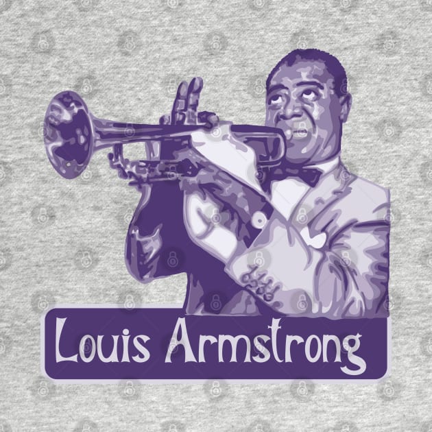 Louis Armstrong Portrait by Slightly Unhinged